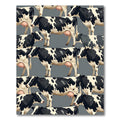Black and White Holstein Cow Herd Rug