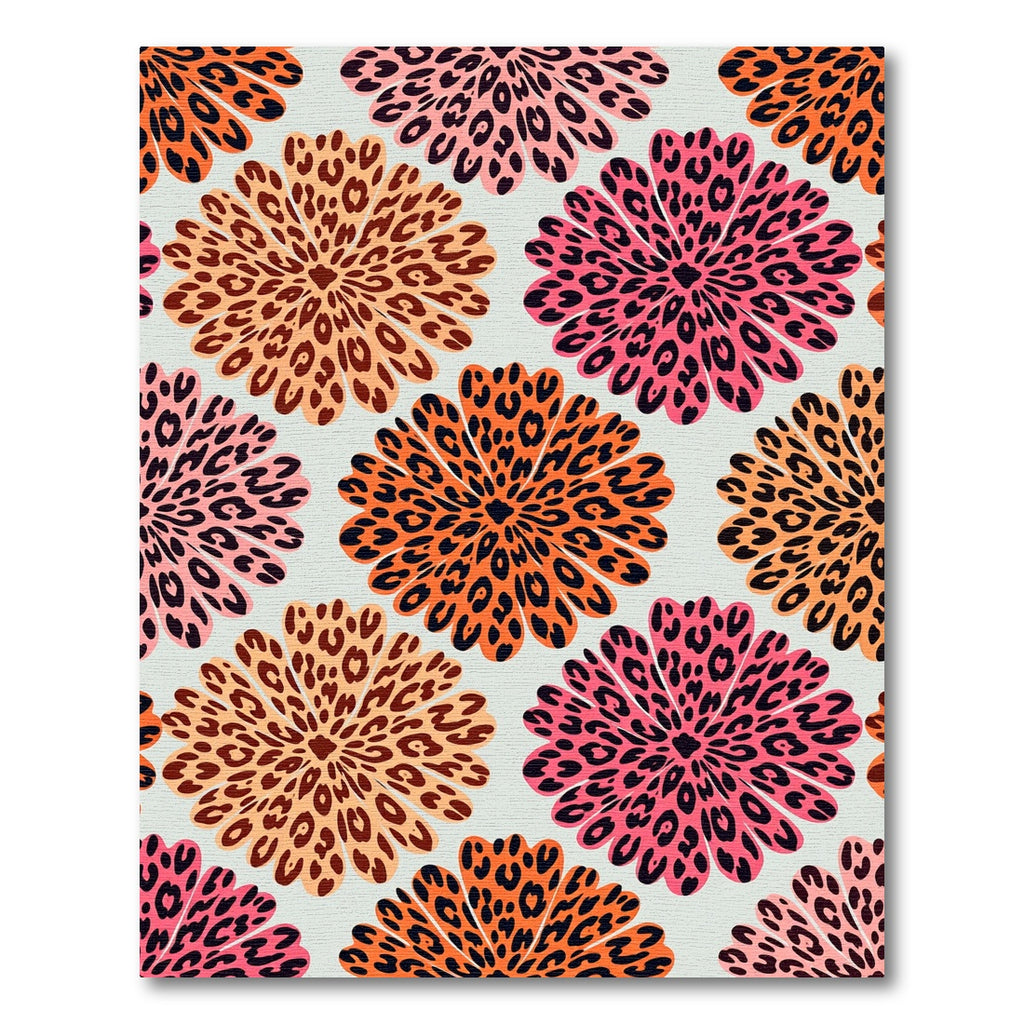 Vibrant Leopard Bloom Botanical Rug