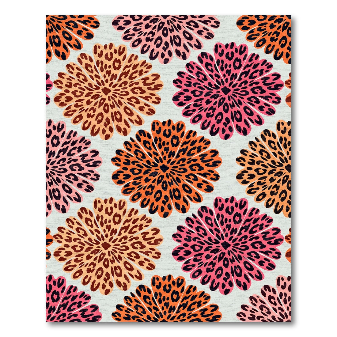 Vibrant Leopard Bloom Botanical Rug