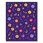 Whimsical Alphabet And Space Elements Rug