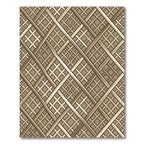 Beige Lattice Intersecting Golden Grid Rug