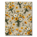 Sunny Wildflower Bouquet Botanical Meadow Rug