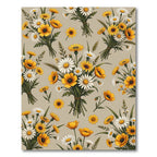 Sunny Wildflower Bouquet Botanical Meadow Rug