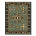 Olive Starburst Geometric Medallion Rug