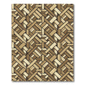 Woven Natural Wood Grain Geometric Interlace Rug