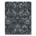 Monochromatic Gray Lotus Arch Pattern Rug