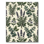 Botanical Lavender Eucalyptus Rosemary Floral Rug
