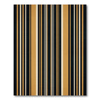 Bold Black Gold White Striped Rug