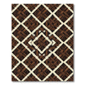 Brown Woven Diamond Lattice Rug