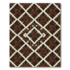Brown Woven Diamond Lattice Rug