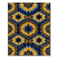 Navy Yellow Starburst Hexagonal Rug