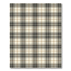 Neutral Cream Brown Black Plaid Rug