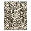 Elegant Beige Geometric Star Medallion Rug