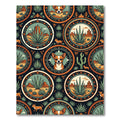 Desert Agave Chihuahua Geometric Ochre Medallion Rug