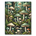 Whimsical Enchanted Forest Mushroom Meadow Rug