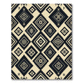 Monochromatic Geometric Tribal Diamond Area Rug