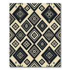Monochromatic Geometric Tribal Diamond Area Rug