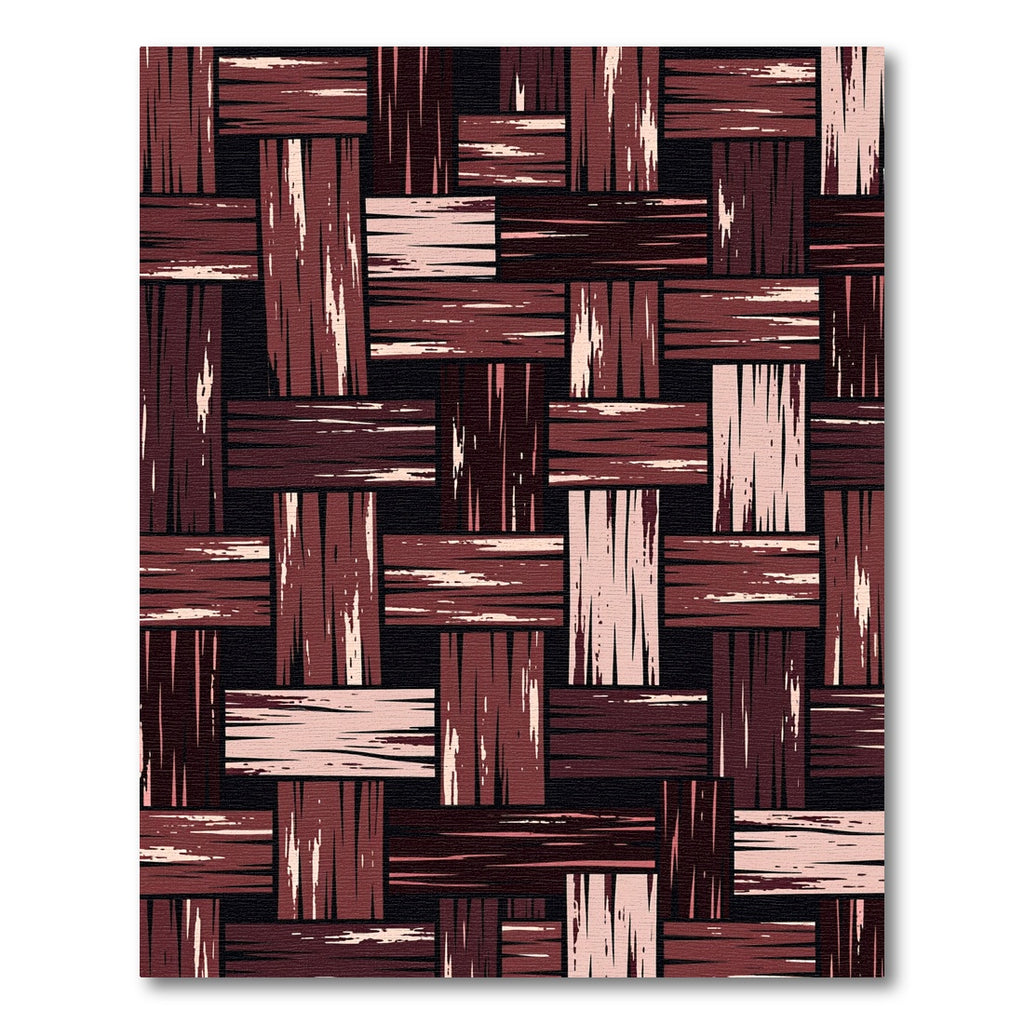 Modern Woven Earthy Tones Basketweave Rug