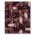 Modern Woven Earthy Tones Basketweave Rug
