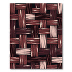 Modern Woven Earthy Tones Basketweave Rug