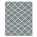 Modern Cool Gray Geometric Lattice Rug