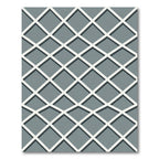 Modern Cool Gray Geometric Lattice Rug