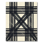 Dark Tonal Plaid Grunge Crossing Rug