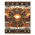 Southwestern Sunburst Mesa Earth Tone Rug