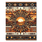 Southwestern Sunburst Mesa Earth Tone Rug