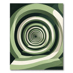 Green Gradient Tunnel Swirl Rug
