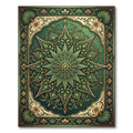 Emerald Ornate Starburst Floral Medallion Rug