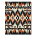 Navajo Orange Black Cream Geometric Rug