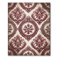 Antique Rose Damask Floral Frame Rug