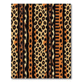 Jaguar Print Striped Composition Rug