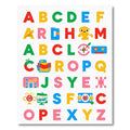 Playful Alphabet Characters Colorful Rug