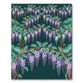Elegant Purple Wisteria Cascading Floral Rug
