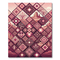 Geometric Southwest Desert Sunset Quilt Rug