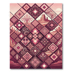 Geometric Southwest Desert Sunset Quilt Rug