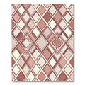 Rose Gold Geometric Layered Diamonds Rug