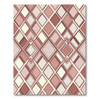 Rose Gold Geometric Layered Diamonds Rug