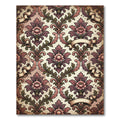 Rich Plum Floral Damask Vintage Ribbon Rug