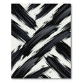 Charcoal Black Abstract Diagonal Brushstroke Rug
