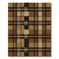 Earthy Brown Tartan Plaid Rug
