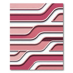 Modern Pink Gradual Wave Rug