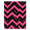 Bold Hot Pink Abstract Zigzag Rug