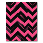 Bold Hot Pink Abstract Zigzag Rug