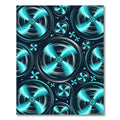 Vibrant Teal Propeller Whirlwind Rug