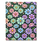 Vibrant Pastel Cosmos Meadow Floral Rug