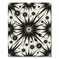 Black Starburst Medallion Cream Rug