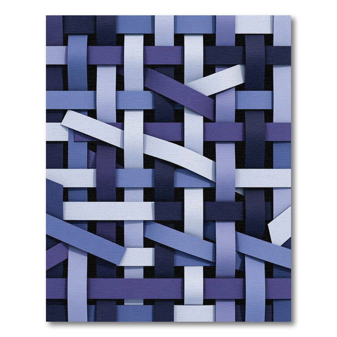 Woven Indigo Stripes Texture Rug